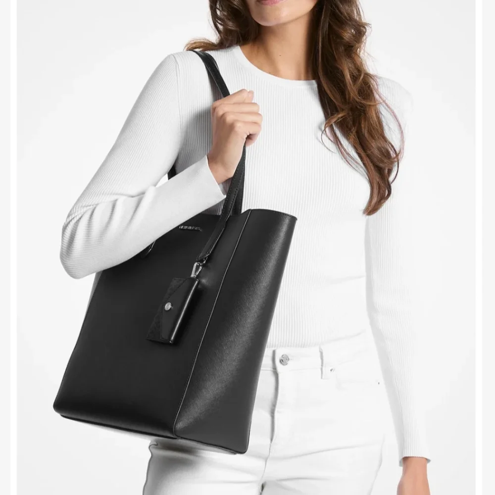 Vincent Large‎ (NWT) Saffiano Leather Tote Bag With Card Case - Picture 3 of 4